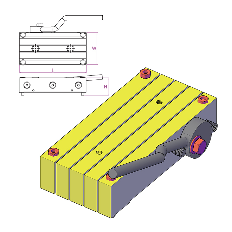 Shuttering Magnet with Handle